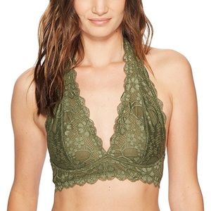 army green halter bralette